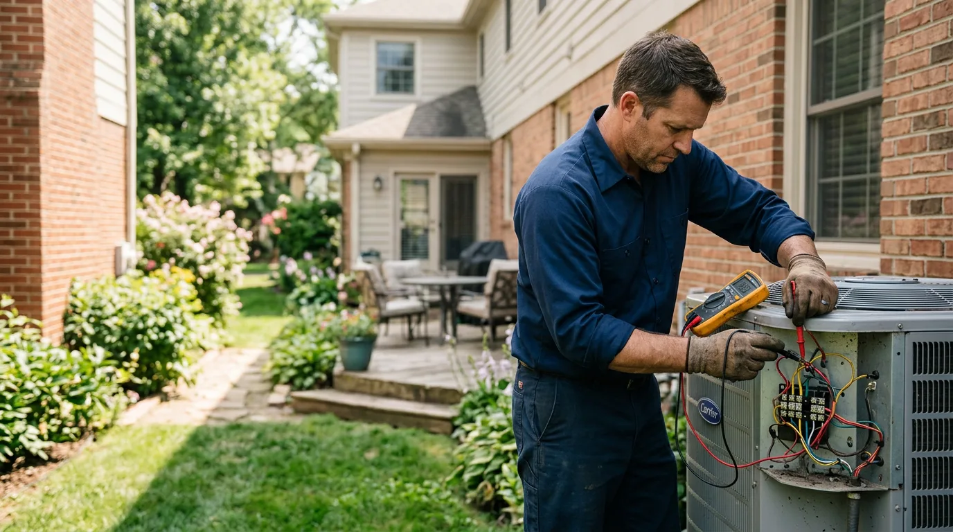 HVAC technician working near Grove City, MN